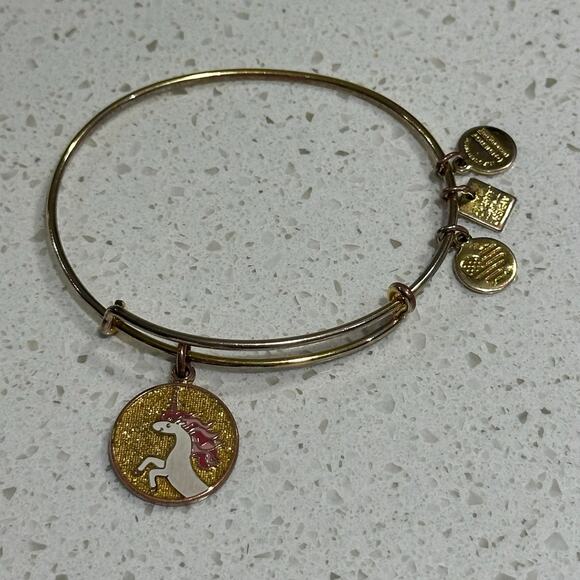 Alex & Ani Unicorn Charm Bangle Bracelet - Picture 9 of 10